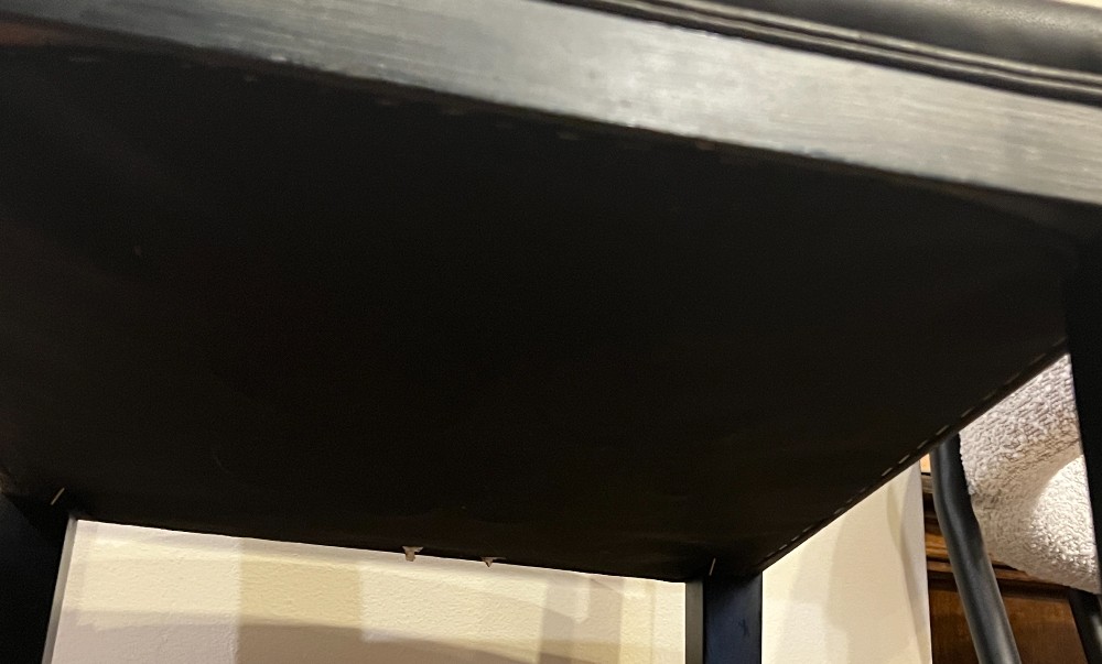 Black Upholstered Bar Stool