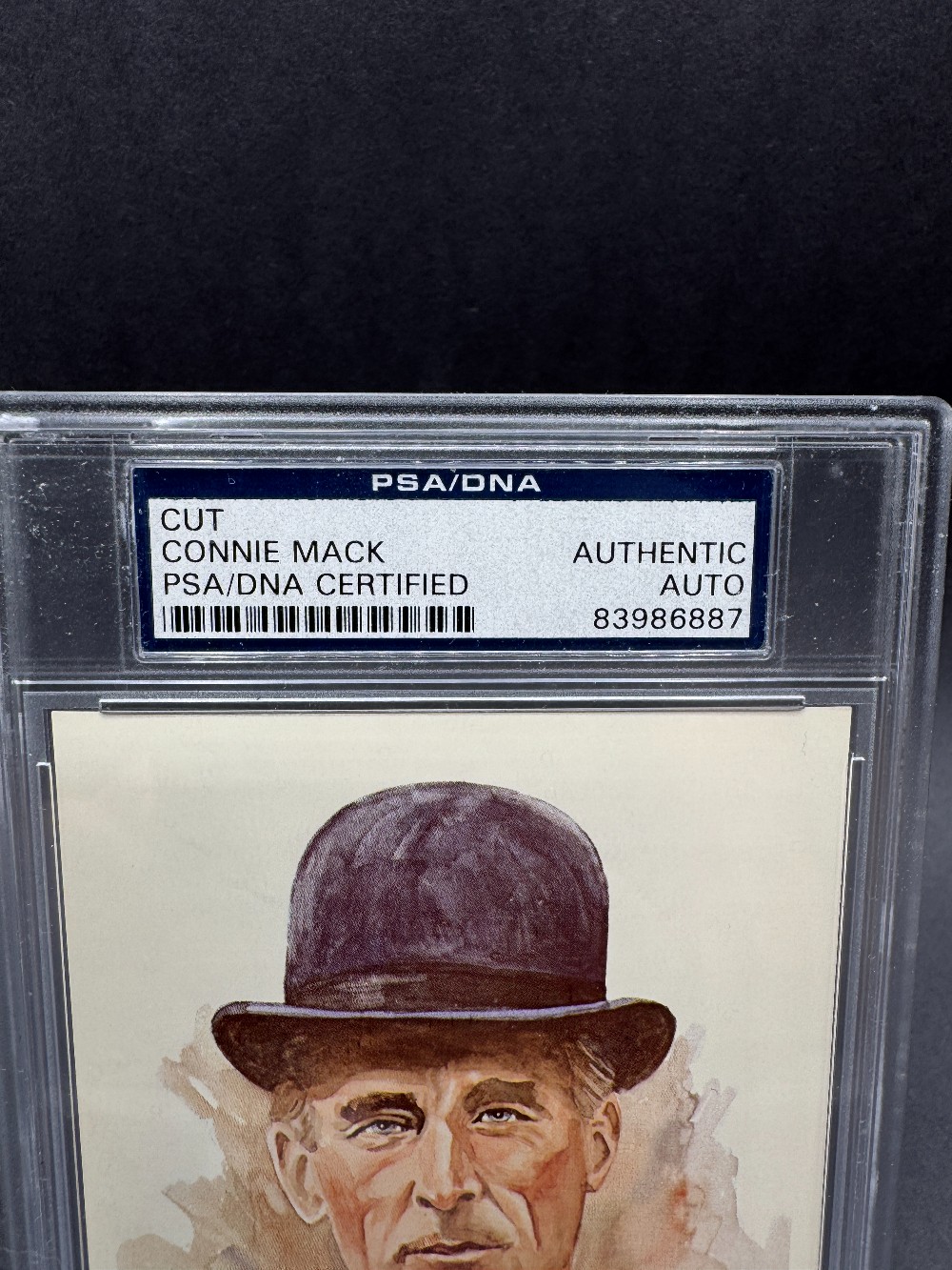Connie Mack Cut Auto Postcard PSA/DNA Authenticated