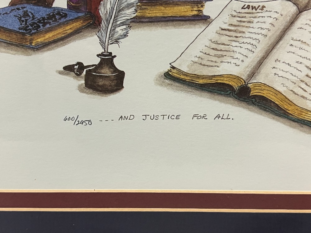 Martha Hinson “And Justice For All” Framed Print 600/2950
