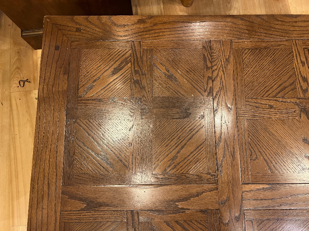 Wooden Parquet Top Coffee Table