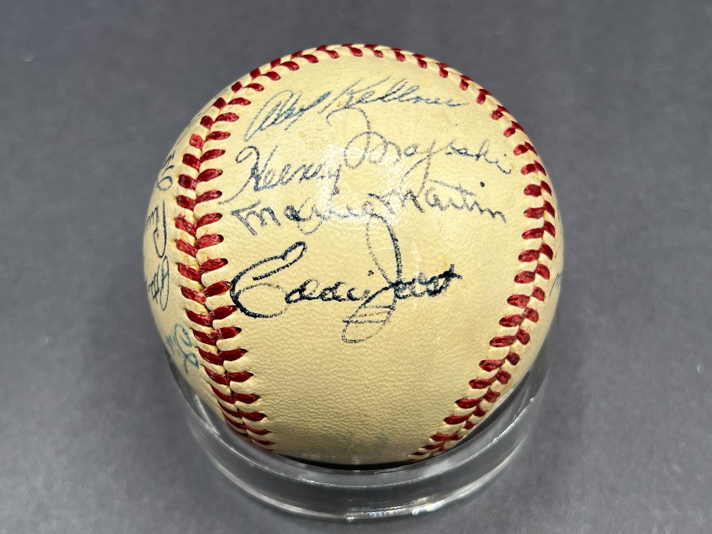 1950-51 Philadelphia Athletics Signed Baseball (List of Names in Description), Ace Vintage with Letter of Authenticity