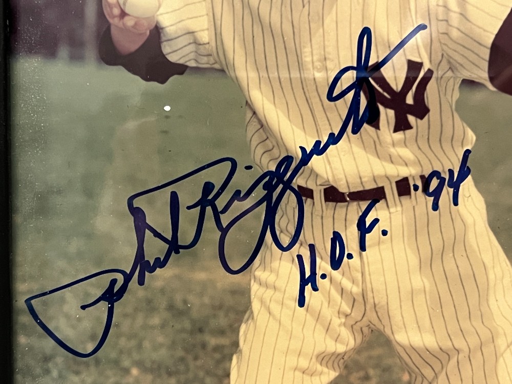 Phil Rizzuto Photograph Inscribed With: “HOF 94”, Frame: 11 ⅜” x 13 ⅜” H, JSA