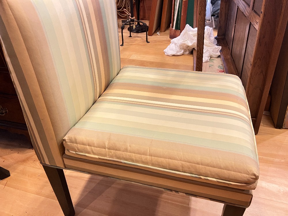 Striped Upholstered Chair