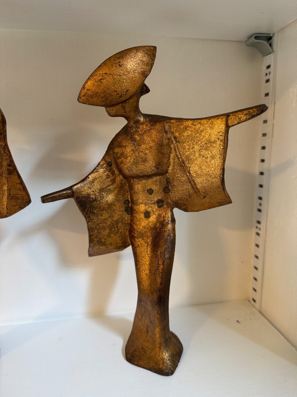 MCM Pair of Geisha Cast Iron Figures, Japan