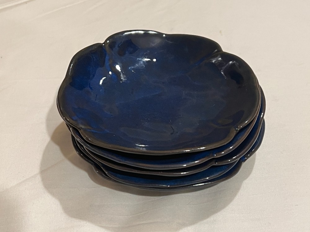 Lot of Blue Scalloped Edge Plates