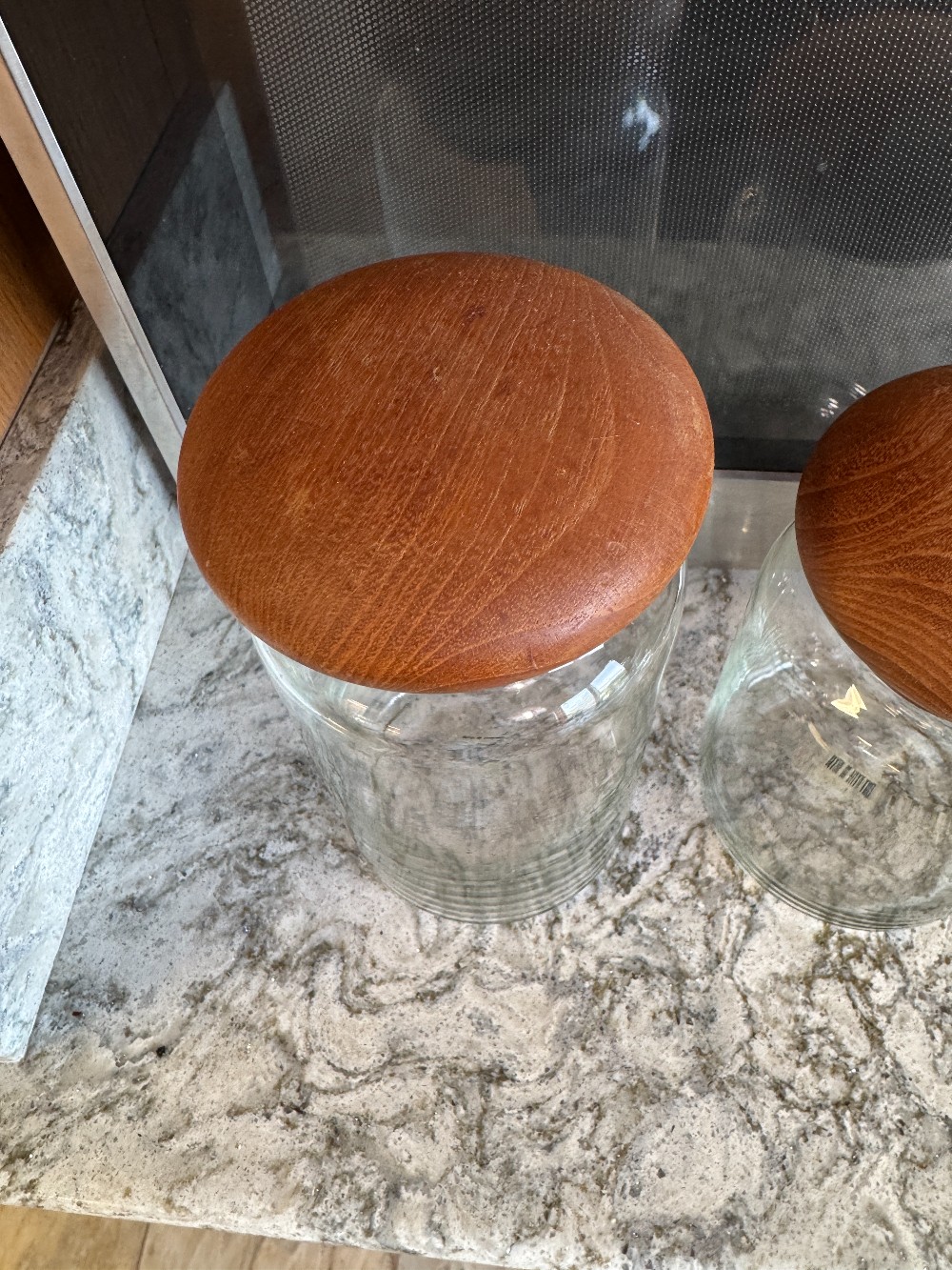 Baker Hart Stuart Teak Mushroom Lid 3-Piece Set
