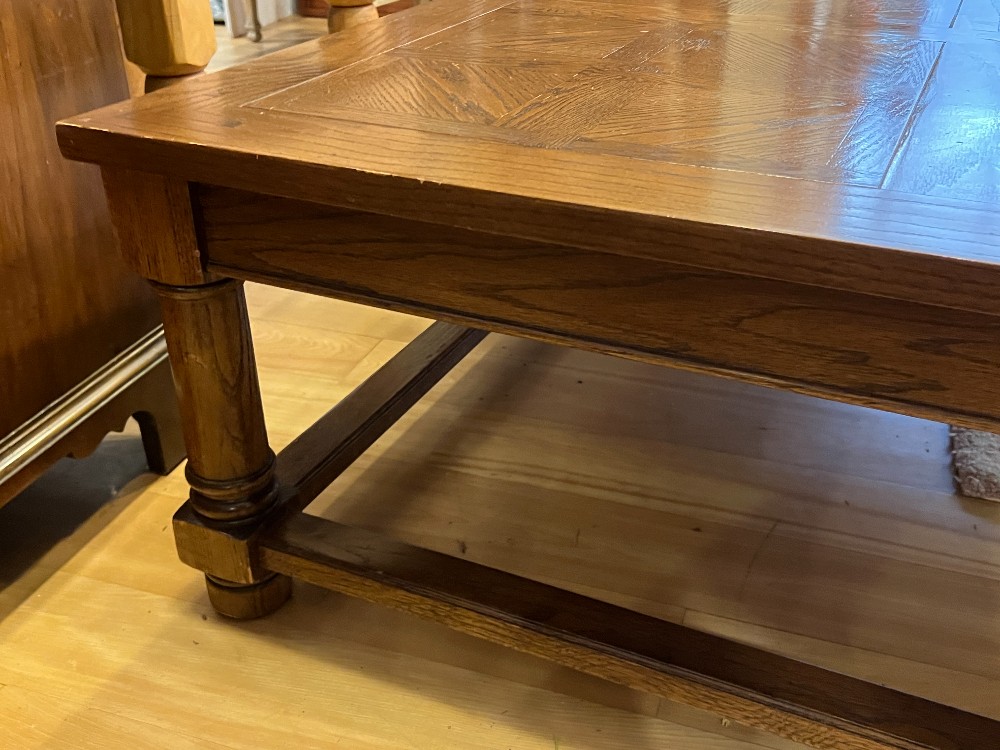 Wooden Parquet Top Coffee Table