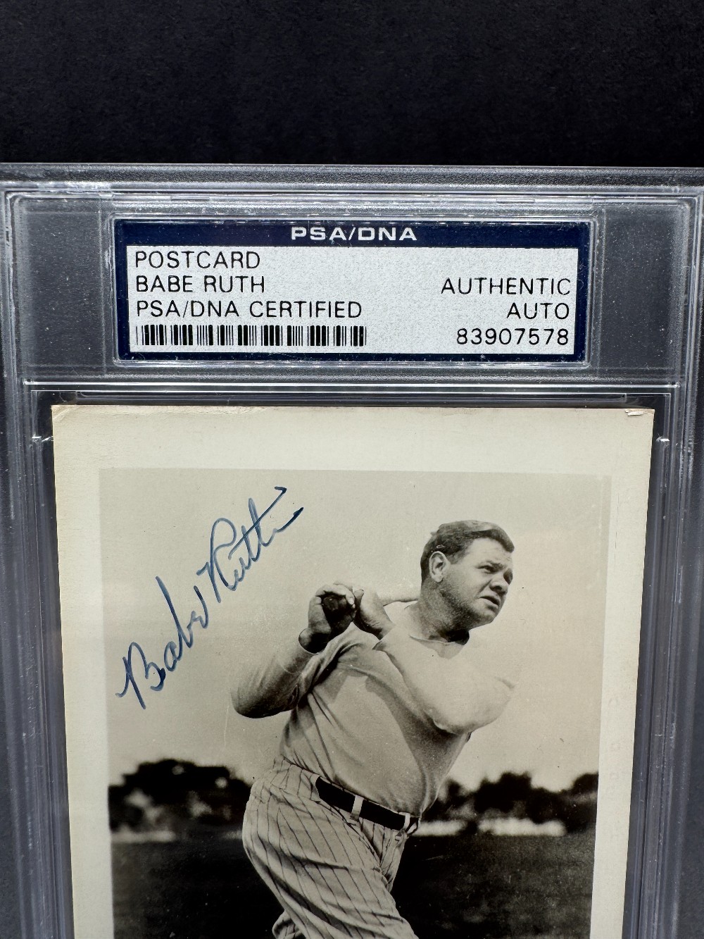 Babe Ruth Postcard Autograph PSA/DNA Authenticated