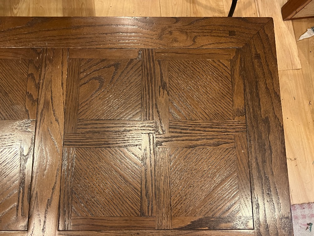 Wooden Parquet Top Coffee Table