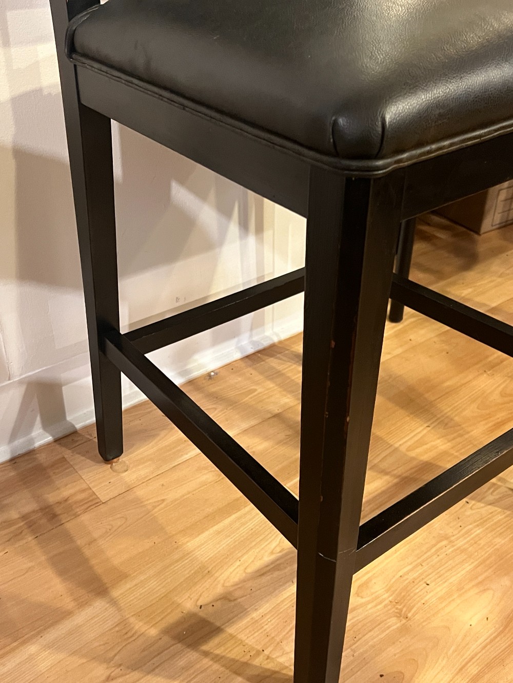 Black Upholstered Bar Stool