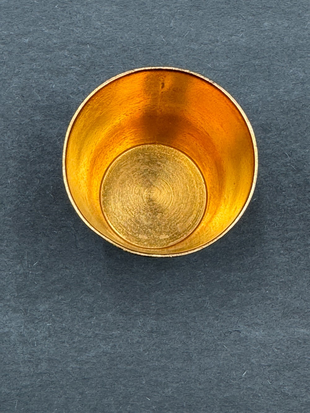 Russian Gilt Silver or Brass Enamel Shot Glass  / Vodka Cup / Beaker.