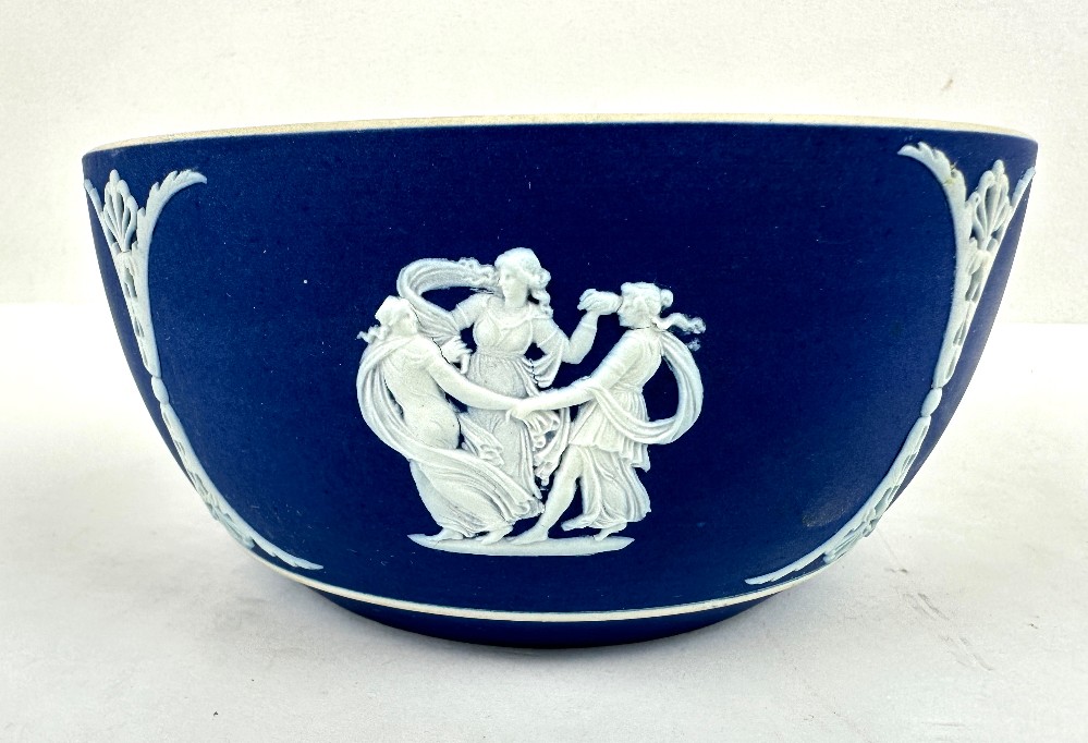 Antique Wedgwood Blue Jasperware Bowl