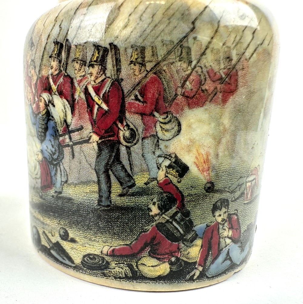 Antique Prattware Relish Jar - Fall of Sebastopol 1855-60