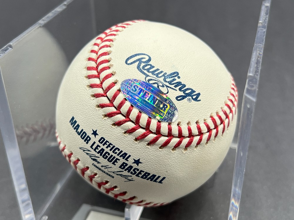 Andre Dawson and Whitney Herzog Double Autographed Baseball “HOF 2010, HOF 2010” MLB, Steiner