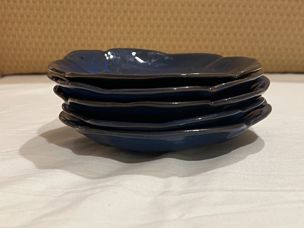 Lot of Blue Scalloped Edge Plates