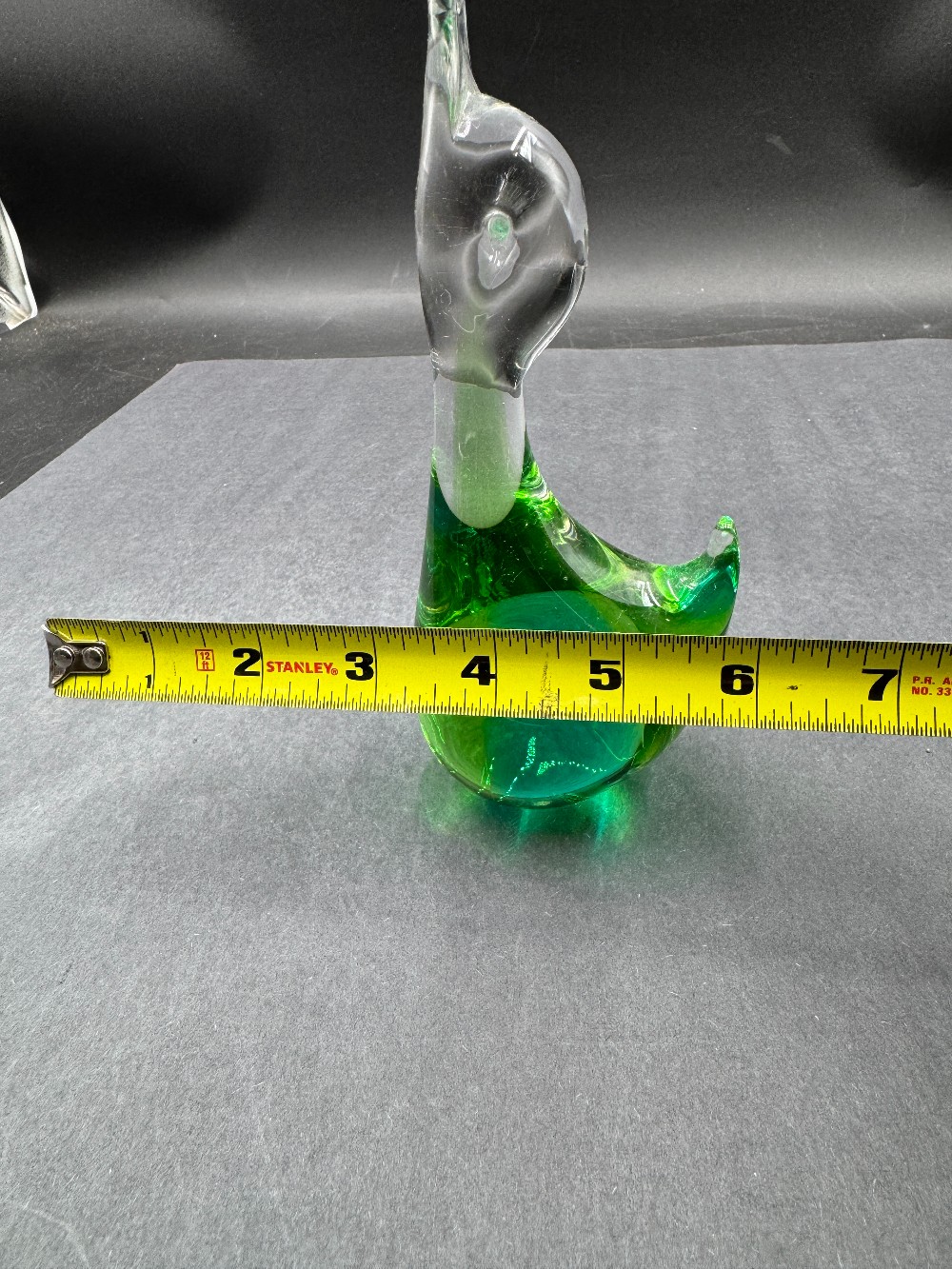 Ronneby Glass Crystal/Green 6 1/2