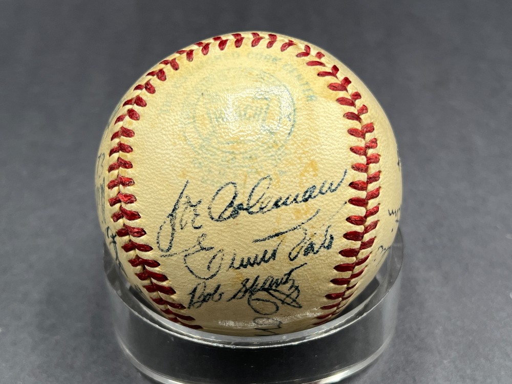 1950-51 Philadelphia Athletics Signed Baseball (List of Names in Description), Ace Vintage with Letter of Authenticity