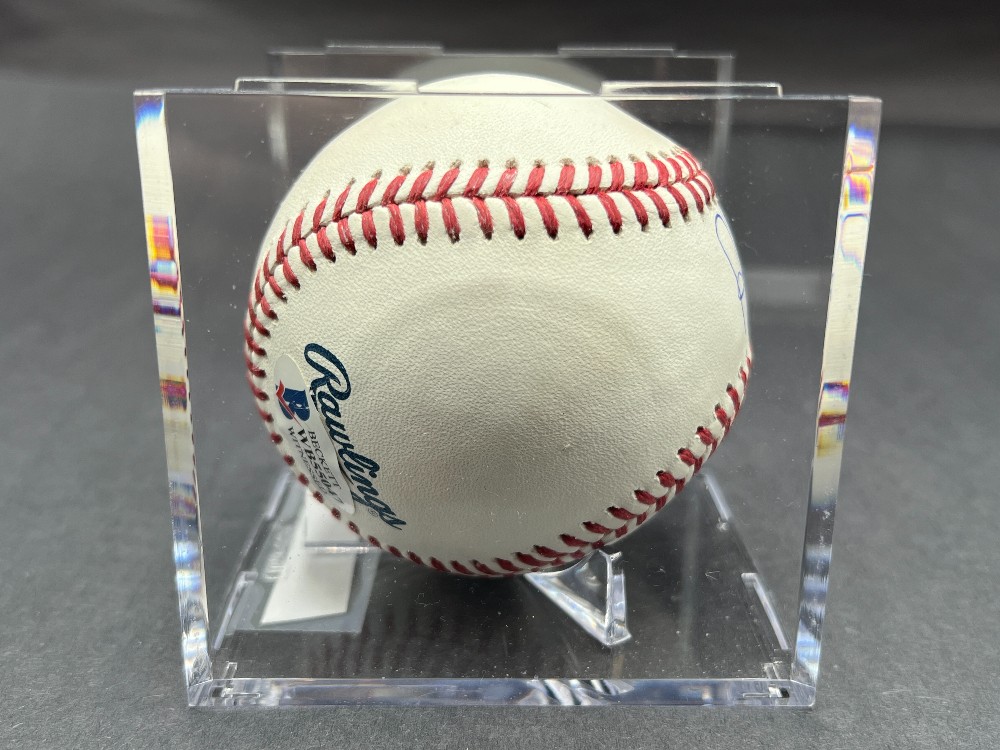 Albert Pujols Autographed Baseball “#55”, Beckett