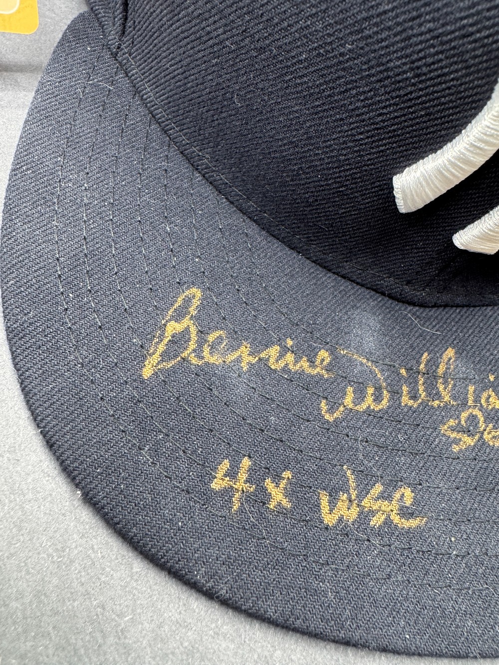 Bernie Williams Autographed NY Yankees #51 Retirement Logo New Era Cap 