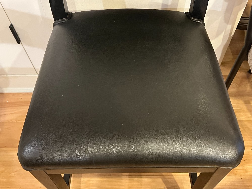 Black Upholstered Bar Stool