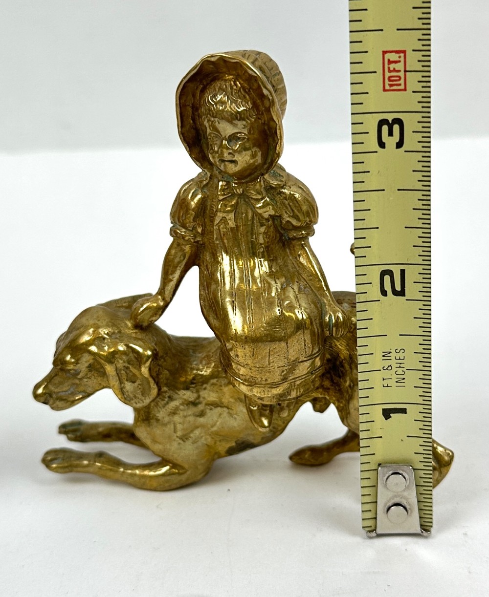 Set of 4 Antique Brass/Bronze Figurines