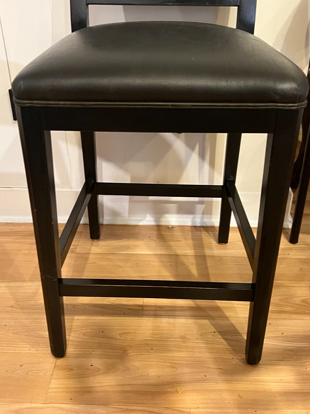 Black Upholstered Bar Stool