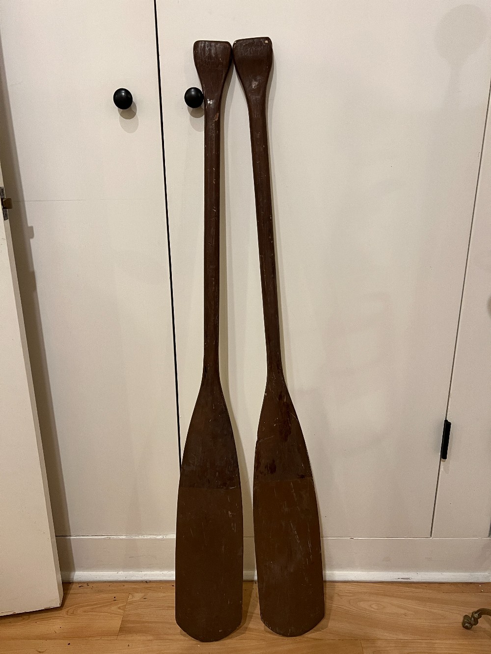 Two Wooden Oars