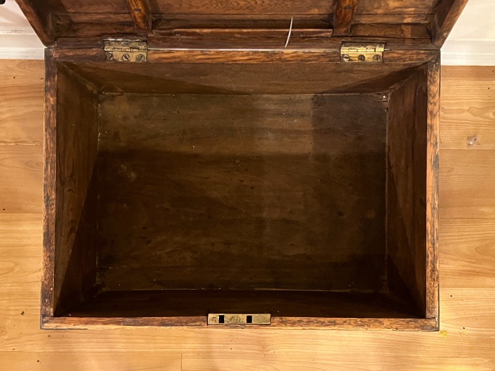 Wooden Storage Box on Stand with Plaque