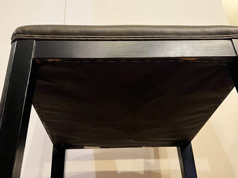 Black Upholstered Bar Stool