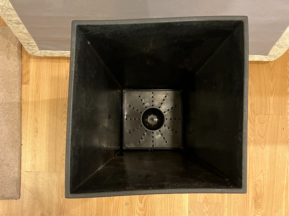 Black Square Tapered Planter