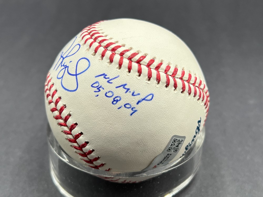 Albert Pujols Autographed Baseball “NL MVP ‘05, ‘08, ‘09”, MLB