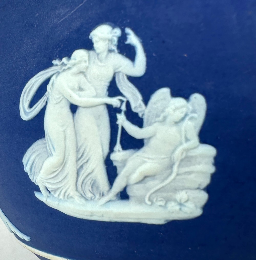 Antique Wedgwood Blue Jasperware Bowl