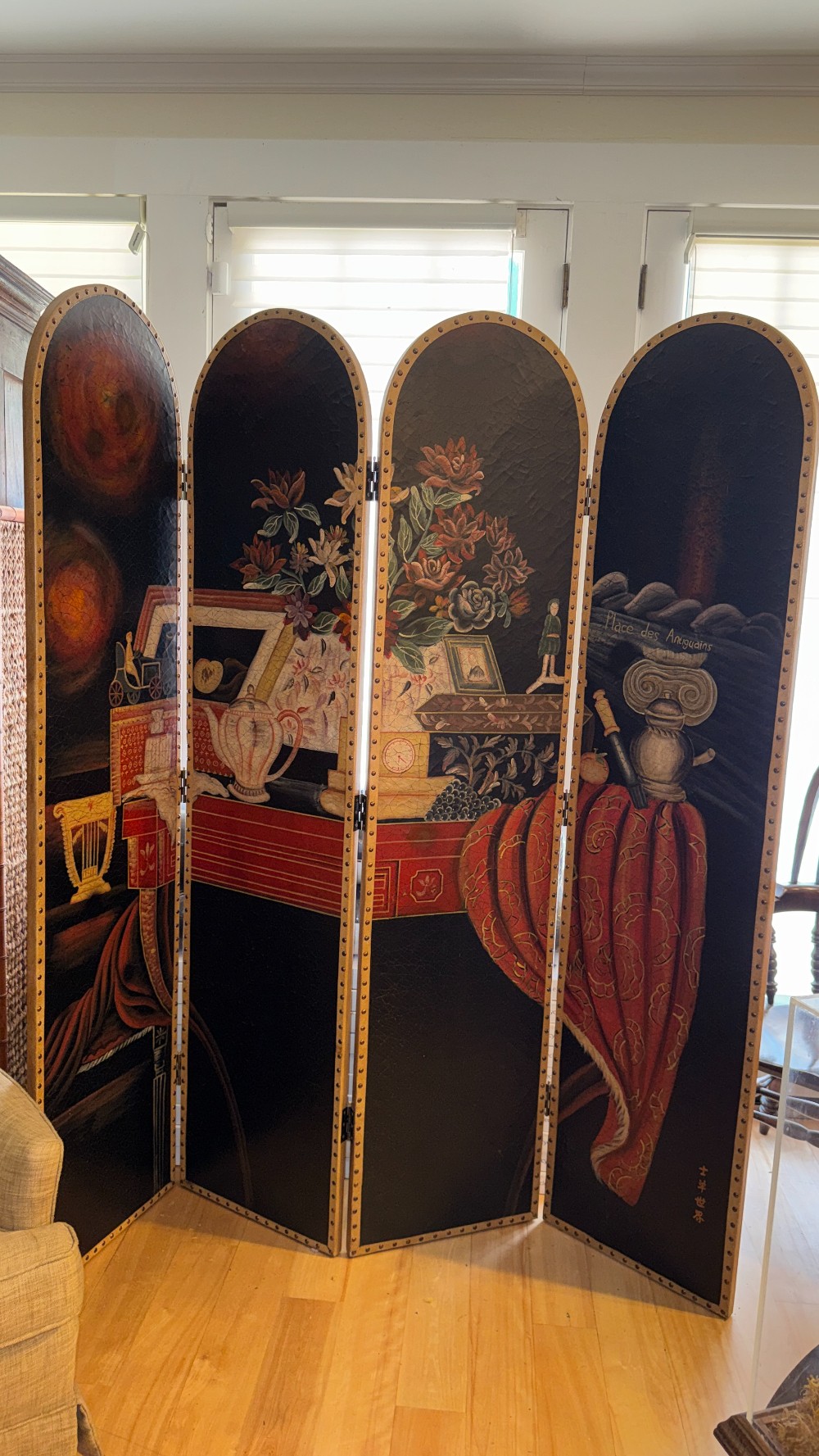 Four Panel Folding Screen/Divider