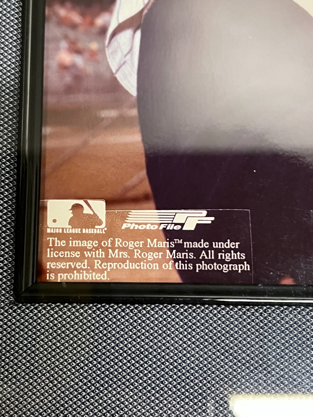 Roger Maris, Frame: 14 ⅝” x 18 ⅝” H, 3x5 Signed, PSA/DNA With Letter Of Authenticity