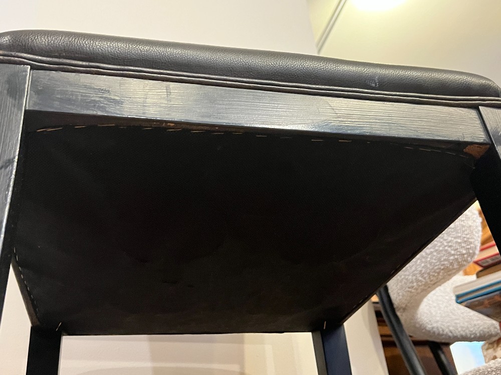 Black Upholstered Bar Stool