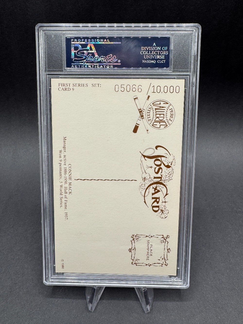 Connie Mack Cut Auto Postcard PSA/DNA Authenticated