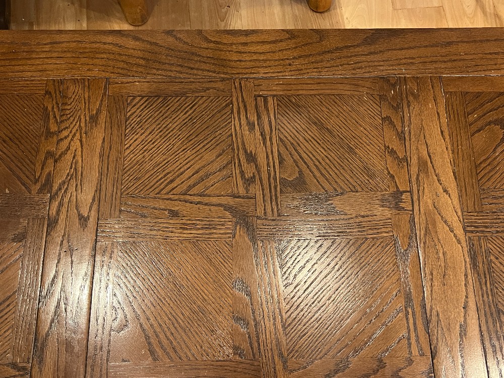 Wooden Parquet Top Coffee Table
