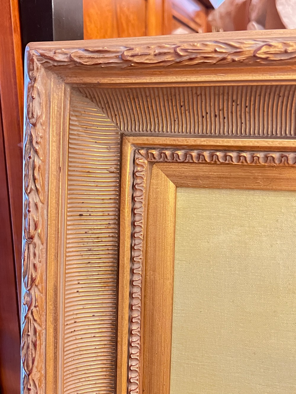Framed Painting of Birds and Rabbits By Valentin
