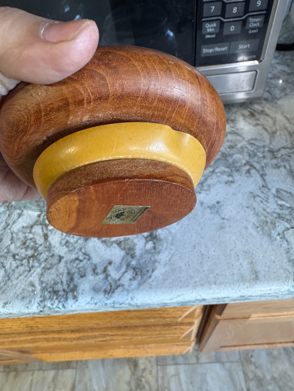 Baker Hart Stuart Teak Mushroom Lid 3-Piece Set