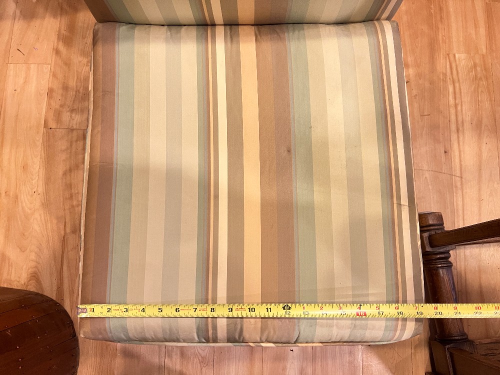Striped Upholstered Chair