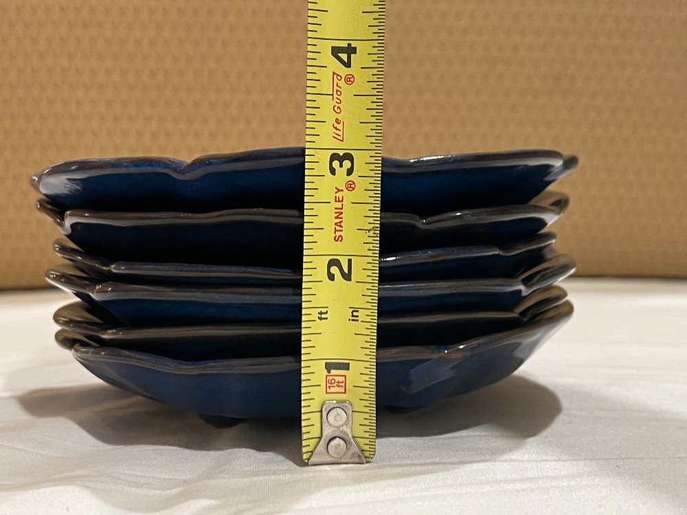 Lot of Blue Scalloped Edge Plates