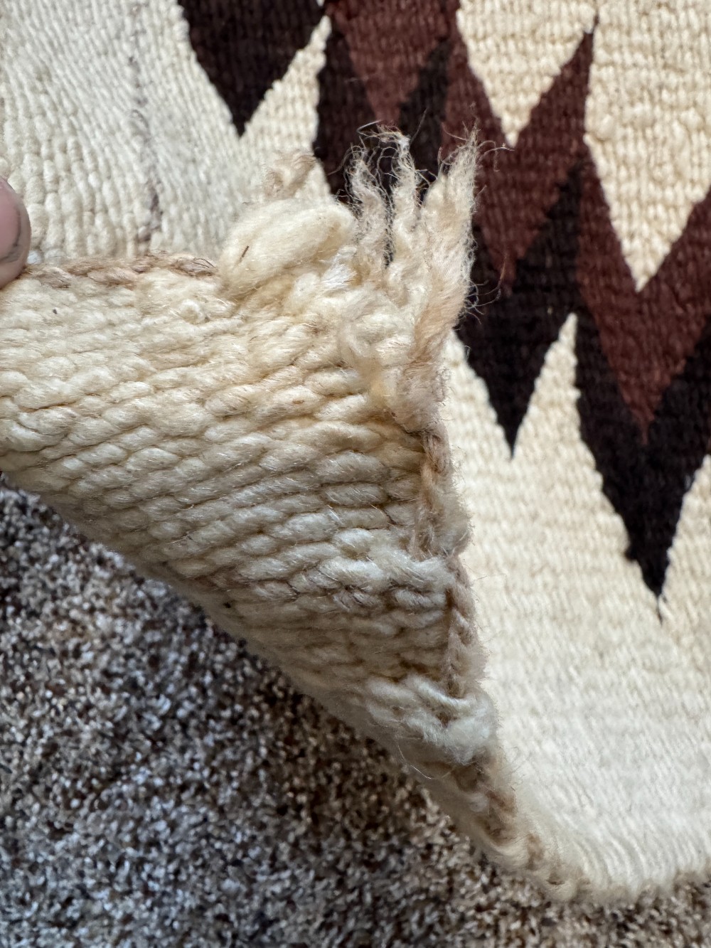 Southwestern or Navajo-Style Rug with Geometric Diamond Pattern