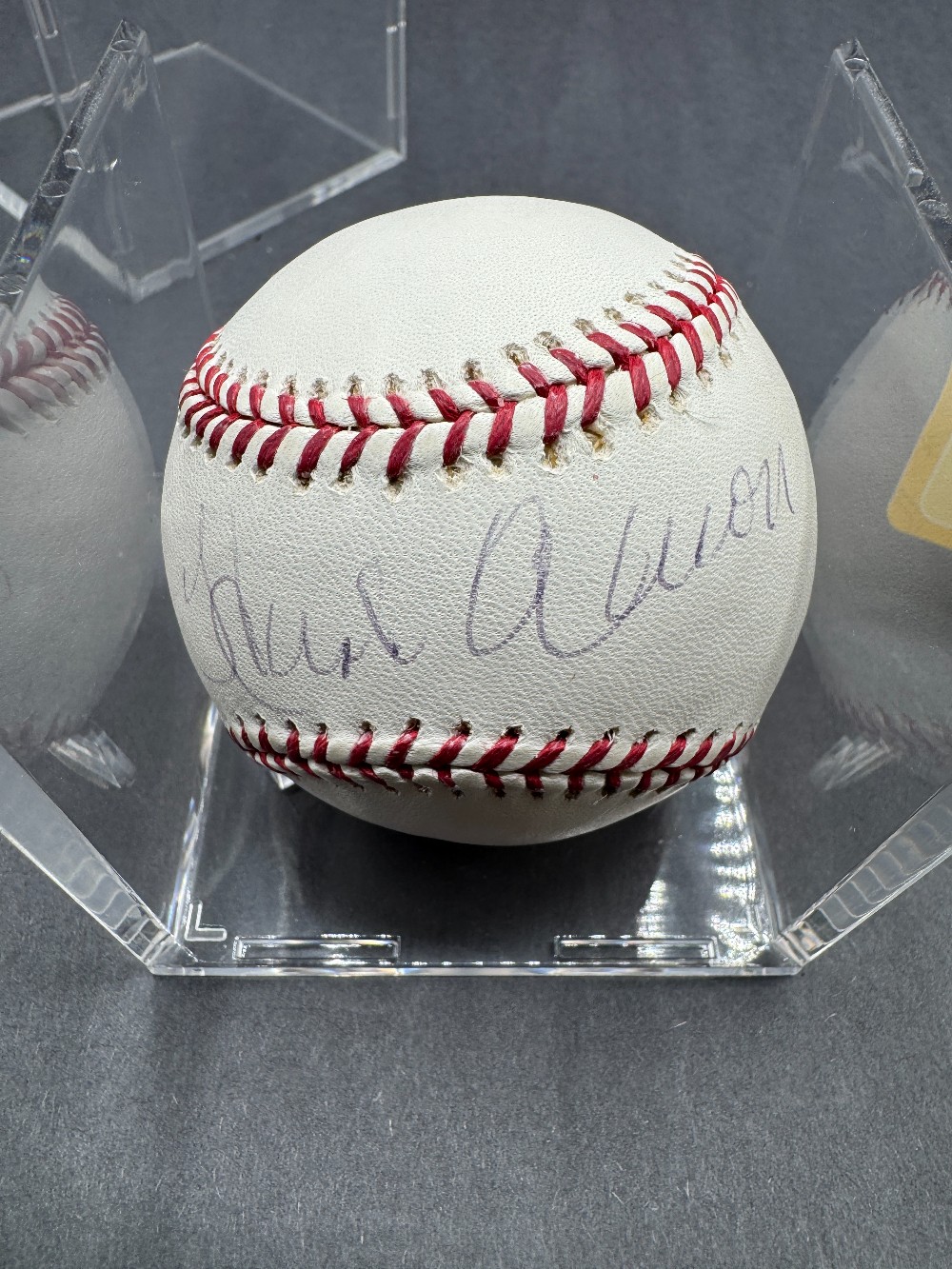 Hank Aaron Autographed Baseball, Steiner Hologram