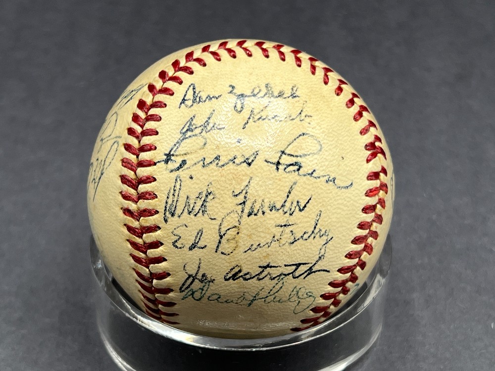 1950-51 Philadelphia Athletics Signed Baseball (List of Names in Description), Ace Vintage with Letter of Authenticity