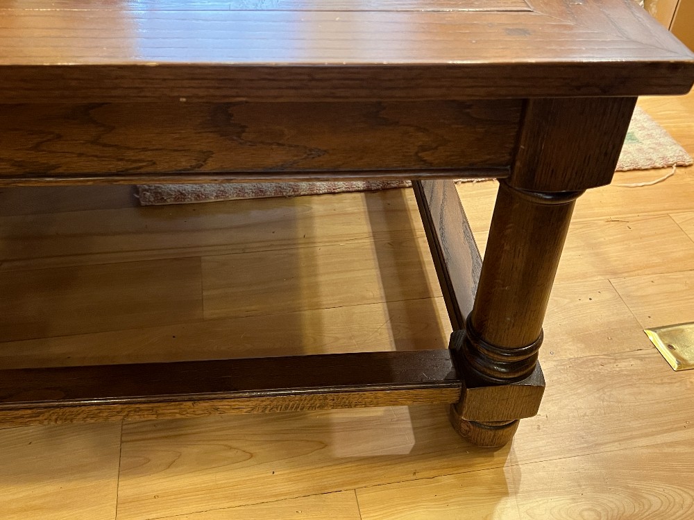 Wooden Parquet Top Coffee Table
