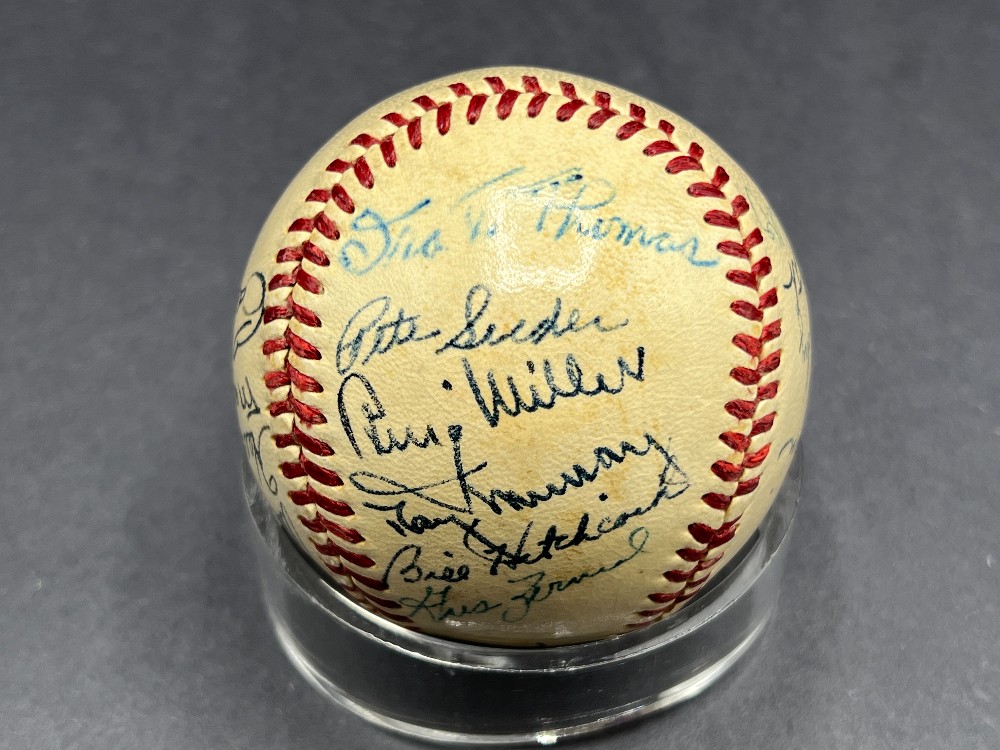 1950-51 Philadelphia Athletics Signed Baseball (List of Names in Description), Ace Vintage with Letter of Authenticity