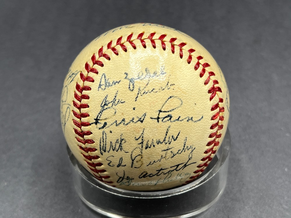 1950-51 Philadelphia Athletics Signed Baseball (List of Names in Description), Ace Vintage with Letter of Authenticity