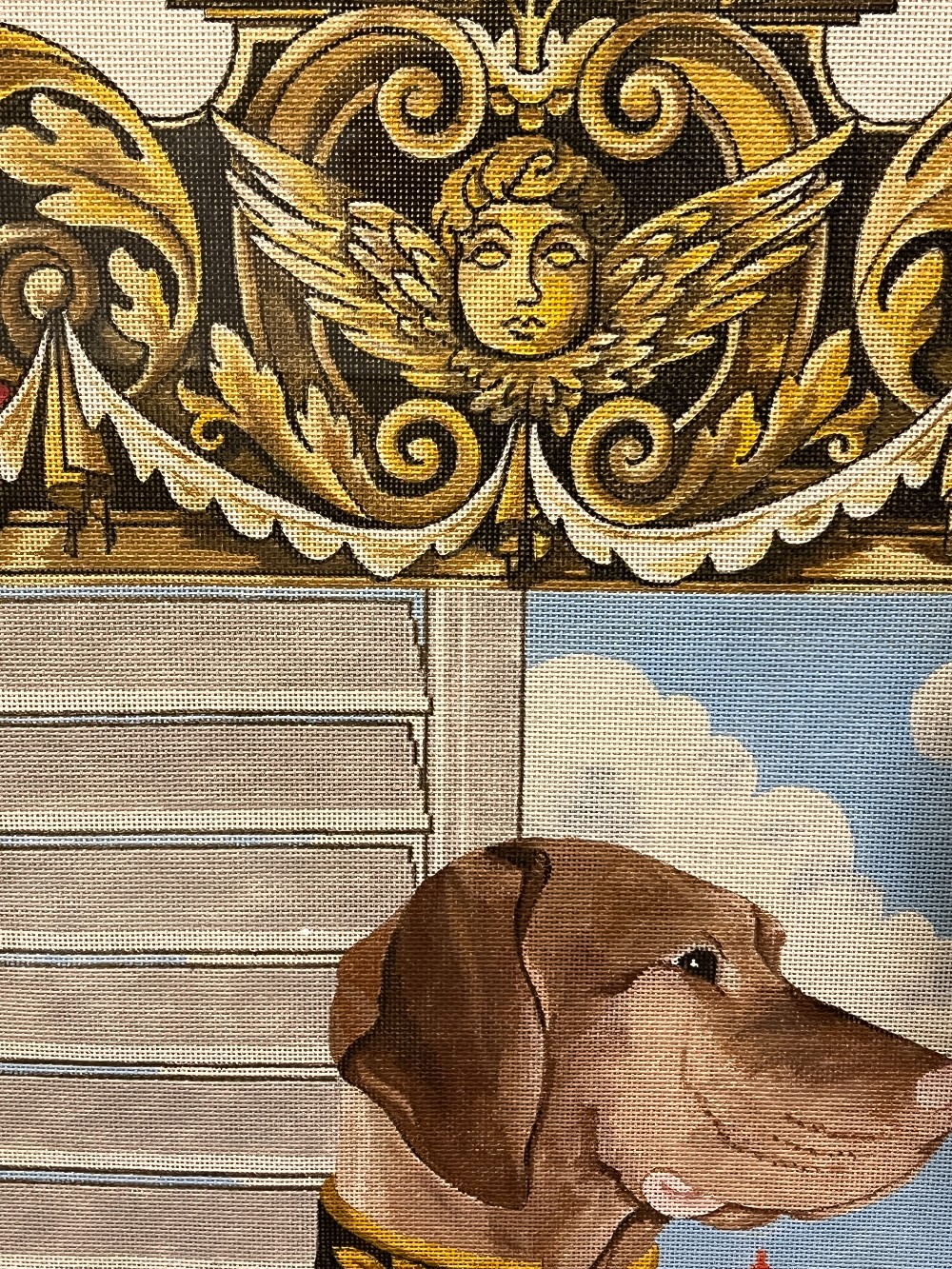 Framed San Francisco Military Pet Portrait Tapestry
