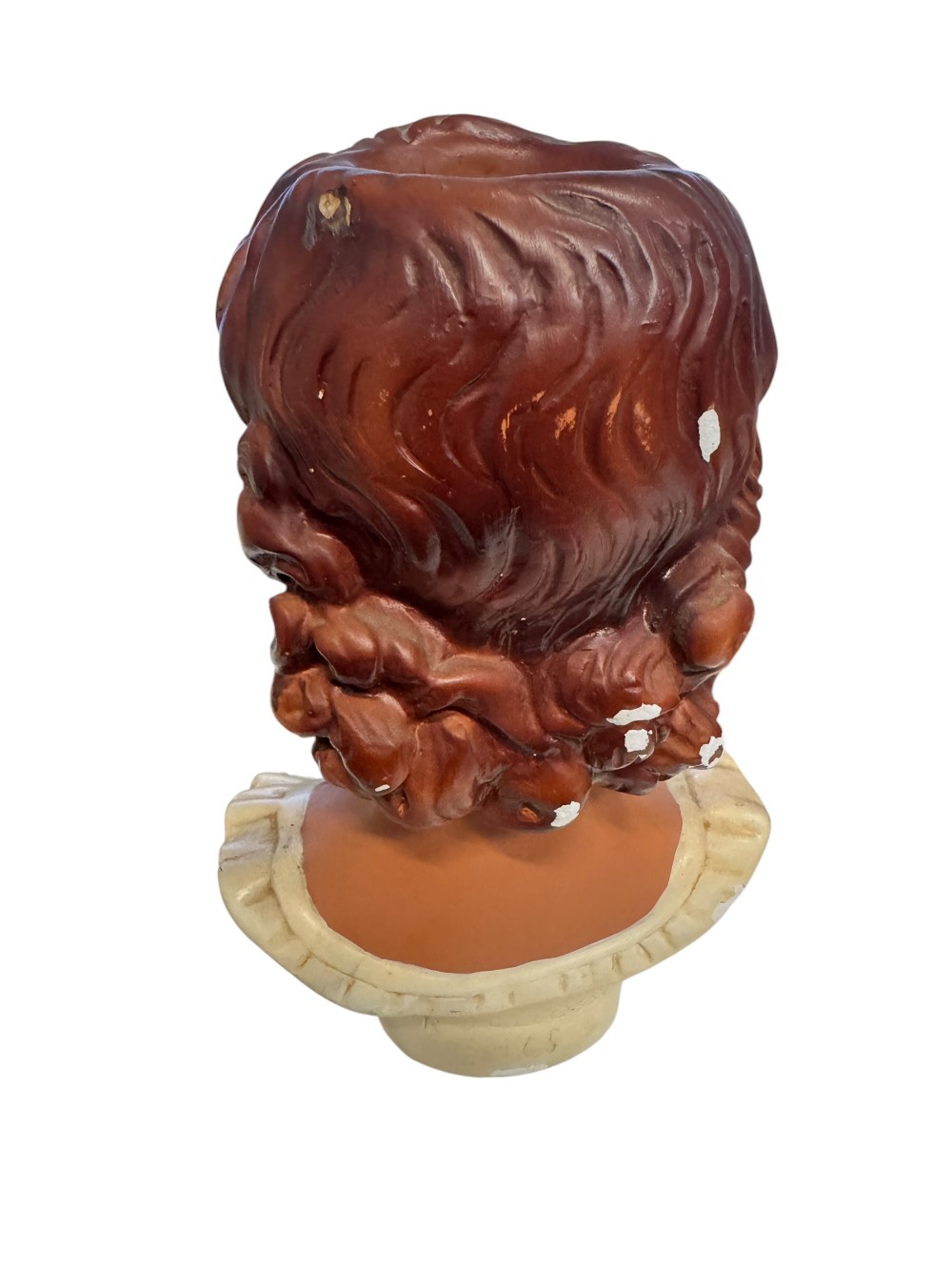 1965 Ralph Dell'Osso Chalkware Lady Head Vase 10