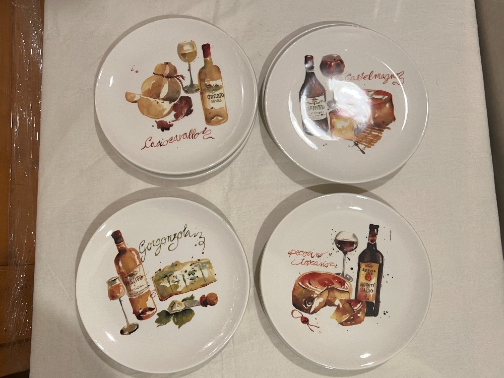 Lot of Effetti Wine and Cheese Plates